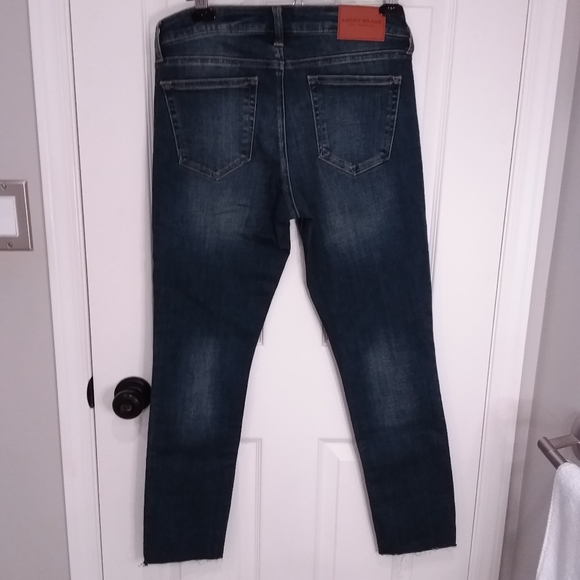 Womens Lucky Brand Jeans size 16 mid waist unhemmed at 27 Low Rise Lolita Skinny - Picture 6 of 14